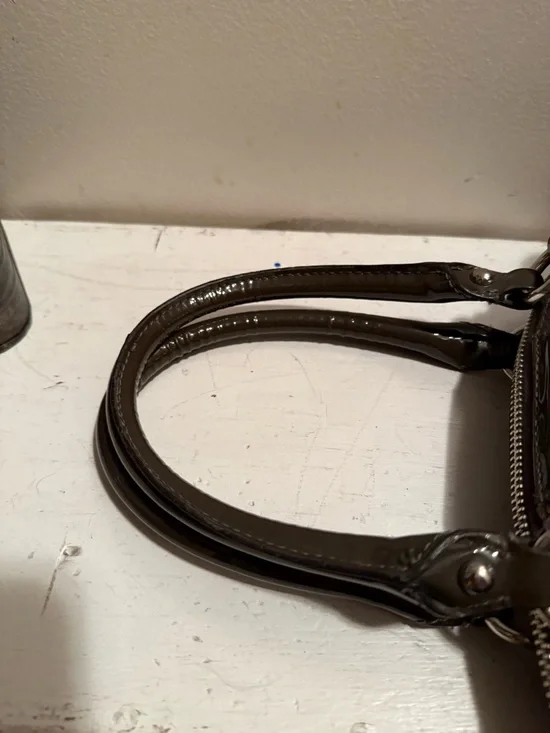 Coach Op Art Madison Lindsey Large Gray Handbag Satchel Tote $358 - Picture 9 of 12